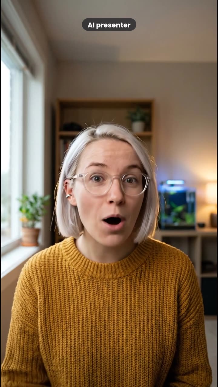 Still from AI Presenter: One Weird Fact